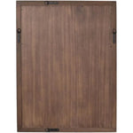 Reversible Charcoal Burl Wood Rectangle Wall Mirror