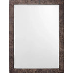 Reversible Charcoal Burl Wood Rectangle Wall Mirror