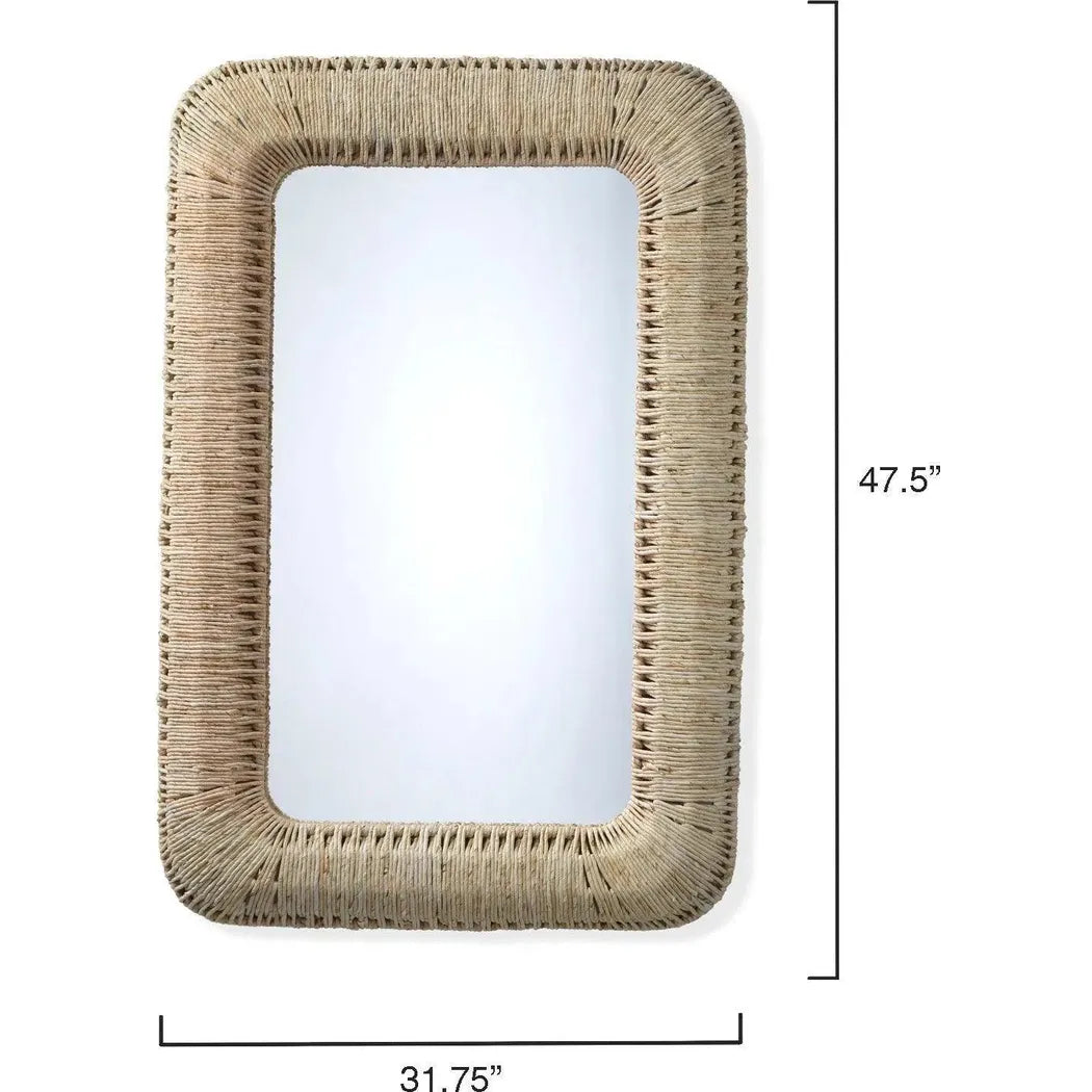 Reversible Corn Straw Rope Hollis Rectangle Wall Mirror