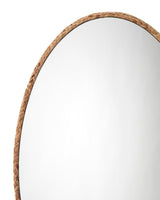 Reversible Corngrass Braided Oval Wall Mirror Wall Mirrors LOOMLAN By Jamie Young
