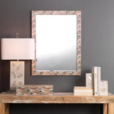 Reversible Cream Lacquer Paper Plume Rectangle Wall Mirror Wall Mirrors LOOMLAN By Jamie Young