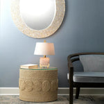 Reversible Cream Mother of Pearl Oval Wall Mirror