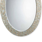 Reversible Cream Mother of Pearl Oval Wall Mirror