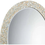 Reversible Cream Mother of Pearl Oval Wall Mirror