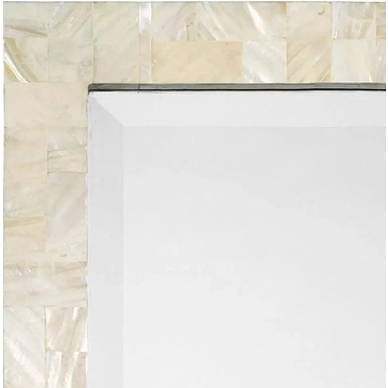 Reversible Cream Mother of Pearl Rectangle Wall Mirror