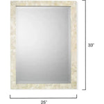 Reversible Cream Mother of Pearl Rectangle Wall Mirror