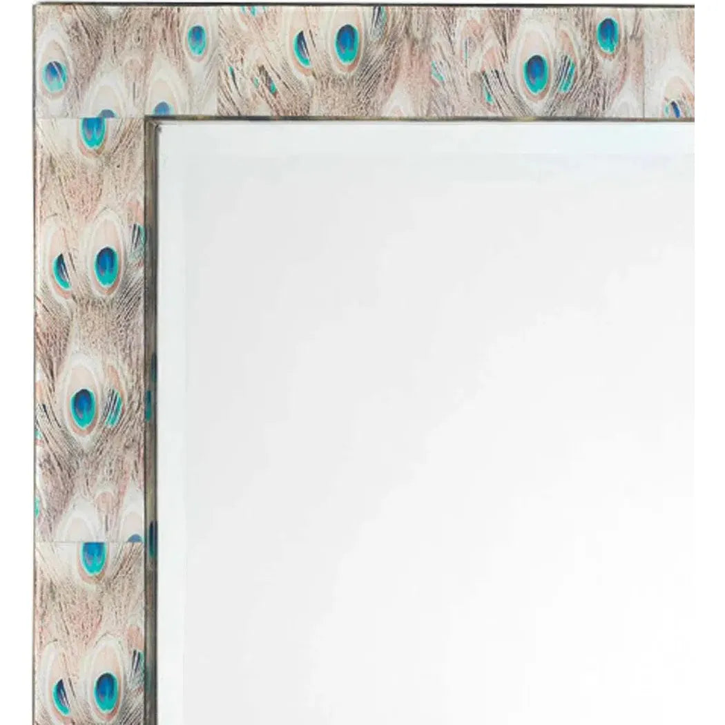 Reversible Cream Plume Rectangle Wall Mirror