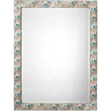 Reversible Cream Plume Rectangle Wall Mirror