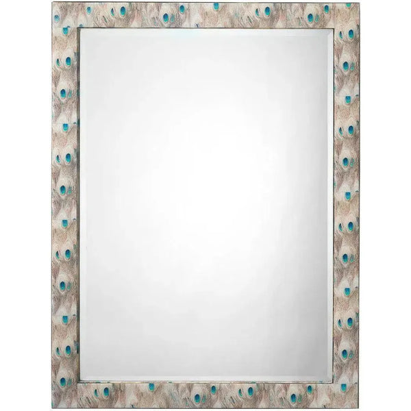 Reversible Cream Plume Rectangle Wall Mirror