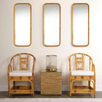 Reversible Gold Iron Capital Rectangle Wall Mirror