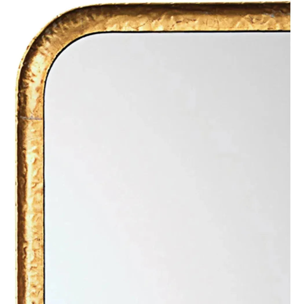 Reversible Gold Iron Capital Rectangle Wall Mirror