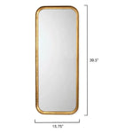 Reversible Gold Iron Capital Rectangle Wall Mirror