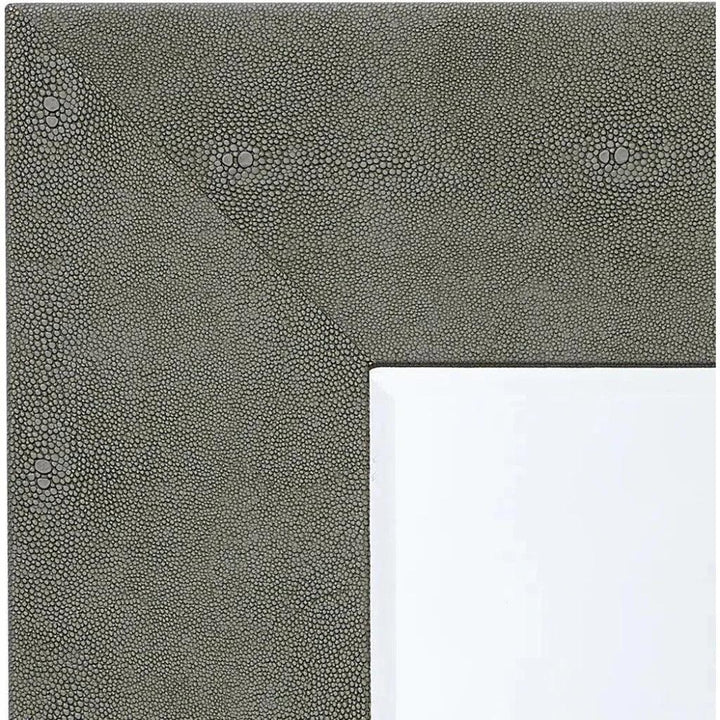 Reversible Grey Faux Shagreen Rectangle Wall Mirror - LOOMLAN - Jamie Young - Wall Mirrors