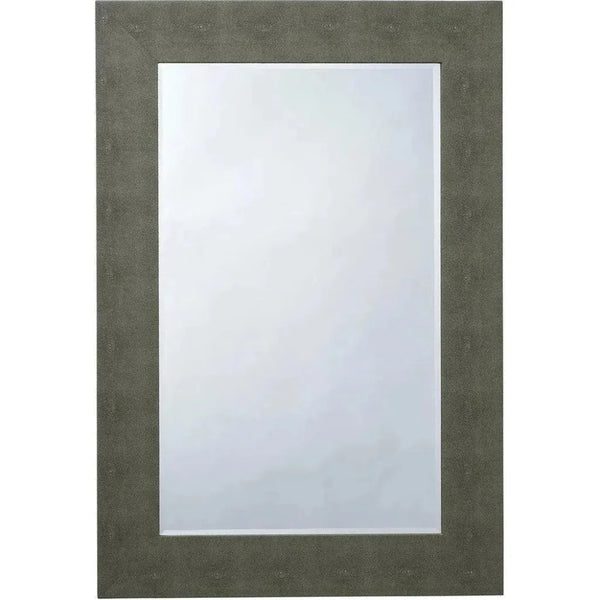 Reversible Grey Faux Shagreen Rectangle Wall Mirror - LOOMLAN - Jamie Young - Wall Mirrors