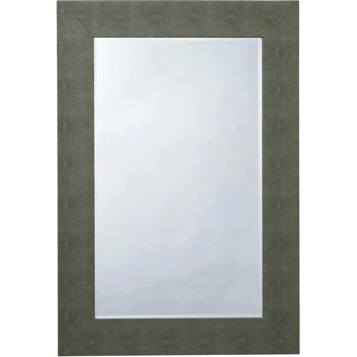 Reversible Grey Faux Shagreen Rectangle Wall Mirror - LOOMLAN - Jamie Young - Wall Mirrors