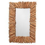 Reversible Natural Driftwood Rectangle Wall Mirror Wall Mirrors LOOMLAN By Jamie Young