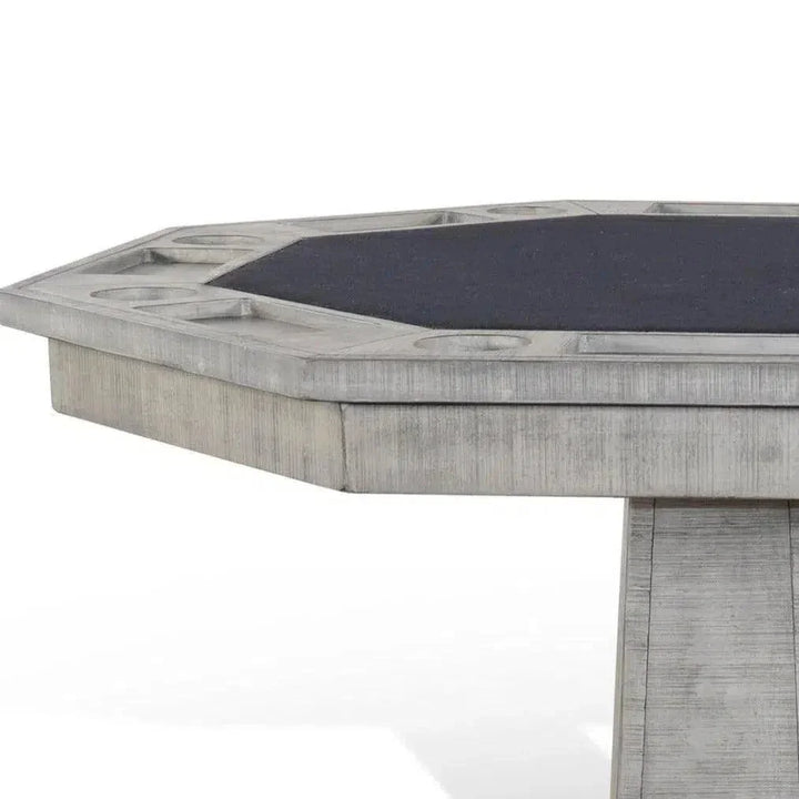 Reversible Poker Game Table Swivel Leather Chairs Set-Game Tables-Sunny D-LOOMLAN