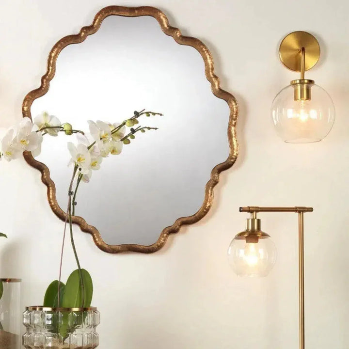 Reversible Position Antique Brass Elise Wall Mirror - LOOMLAN - Jamie Young - Wall Mirrors