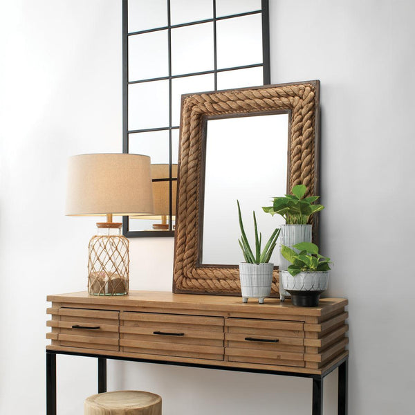 Reversible Position Black Iron Tribecca Wall Mirror Wall Mirrors LOOMLAN By Jamie Young