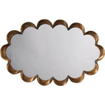 Reversible Position Brass Scalloped Wall Mirror