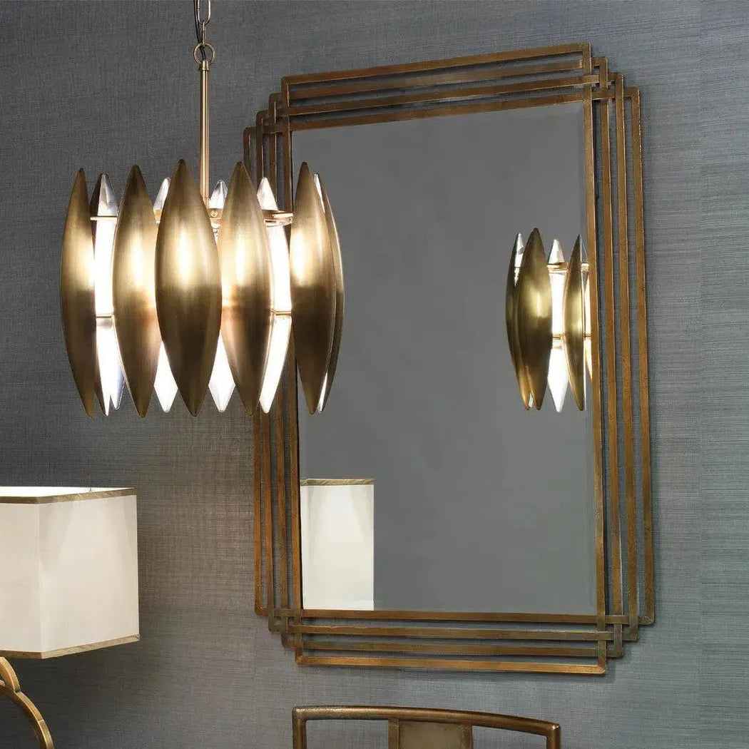 Reversible Position Brass Serai Wall Mirror