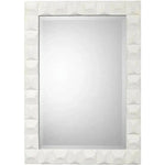 Reversible Position White Polyresin Astor Wall Mirror