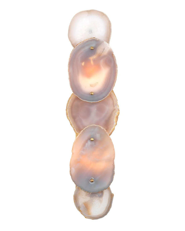 Reversible Purple Agate Stone Trinity Wall Sconce - Large Wall Sconces LOOMLAN By Jamie Young