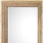 Reversible Seagrass Evergreen Rectangle Wall Mirror