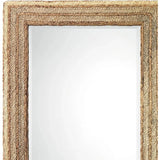 Reversible Seagrass Evergreen Rectangle Wall Mirror