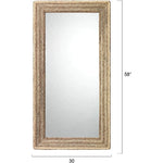 Reversible Seagrass Evergreen Rectangle Wall Mirror