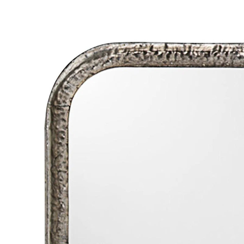 Reversible Silver Iron Capital Rectangle Wall Mirror Wall Mirrors LOOMLAN By Jamie Young