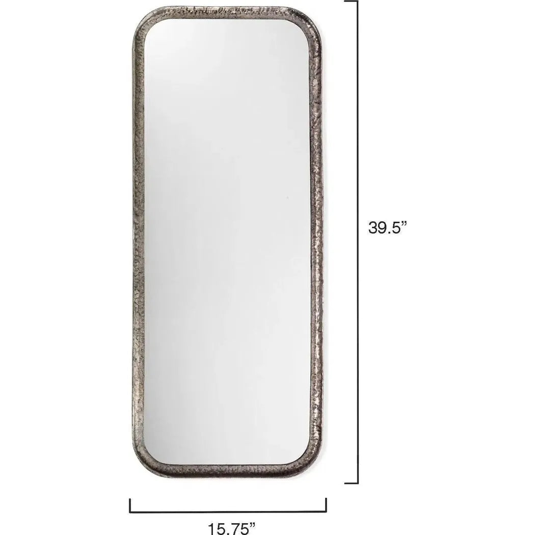 Reversible Silver Iron Capital Rectangle Wall Mirror