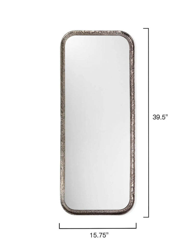 Reversible Silver Iron Capital Rectangle Wall Mirror Wall Mirrors LOOMLAN By Jamie Young