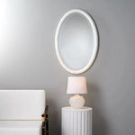 Reversible White Polyresin Ovation Oval Wall Mirror