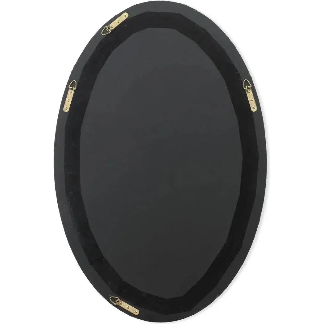 Reversible White Polyresin Ovation Oval Wall Mirror