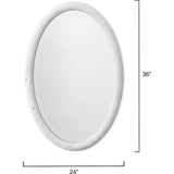 Reversible White Polyresin Ovation Oval Wall Mirror