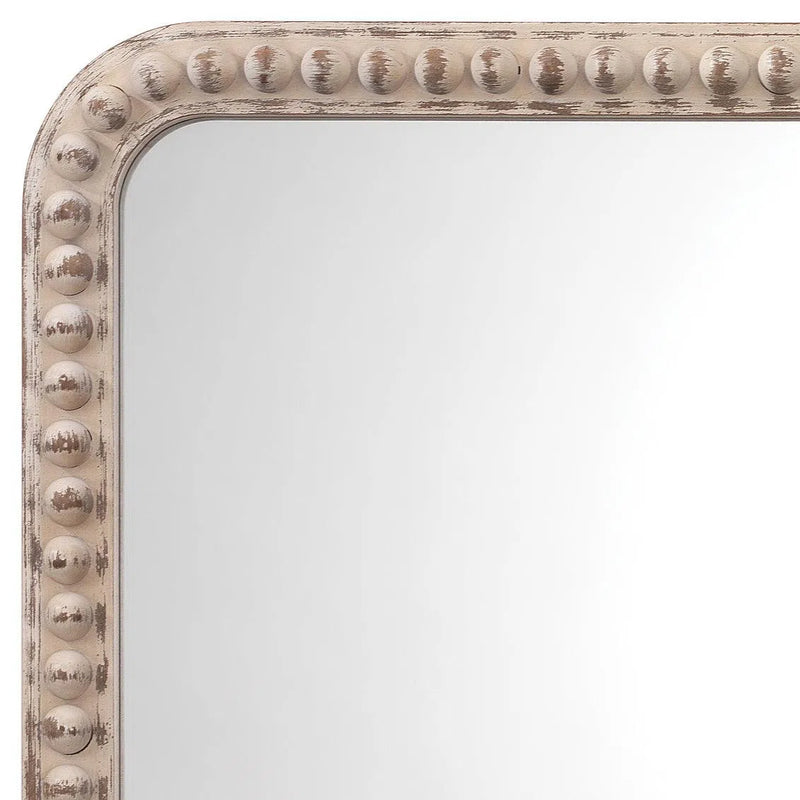 Reversible White Washed Fir Wood Rectangle Audrey Wall Mirror Wall Mirrors LOOMLAN By Jamie Young