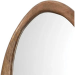 Reversible Wood Organic Oval Wall Mirror