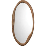 Reversible Wood Organic Oval Wall Mirror