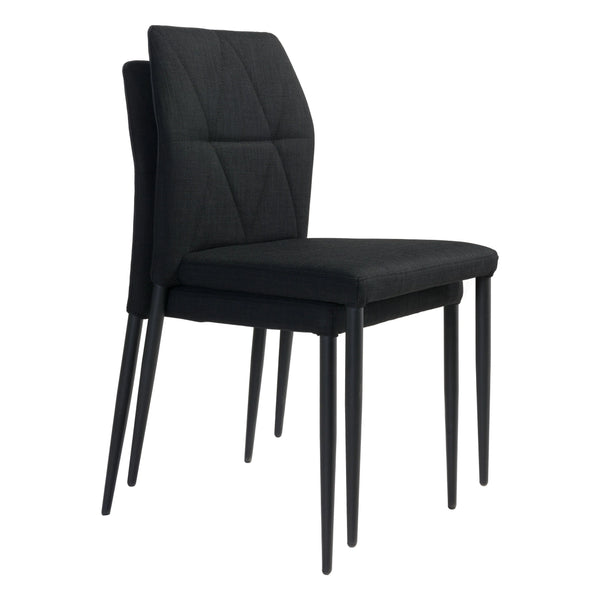 Revolution Dining Chair (Set of 4) Black Dining Chairs LOOMLAN By Zuo Modern