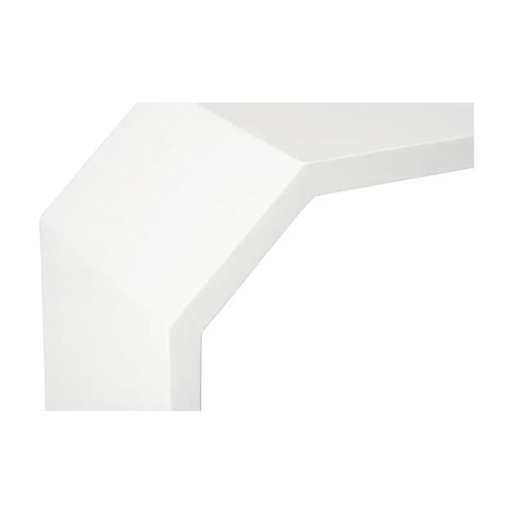 Rhea Modernist Architectural Shaped White Console Table - LOOMLAN - Chelsea House - Console Tables