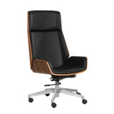 Rhett Black Leather Office Chair-Office Chairs-SUNPAN-LOOMLAN