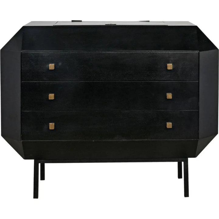 Rhiana Wood Black Dresser - LOOMLAN - Noir - Dressers