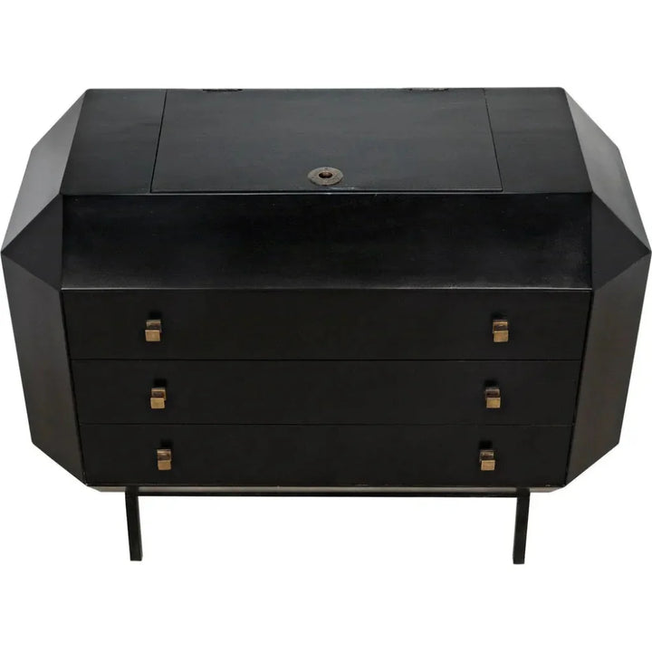 Rhiana Wood Black Dresser - LOOMLAN - Noir - Dressers