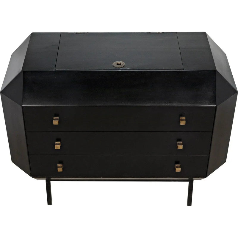 Rhiana Wood Black Dresser