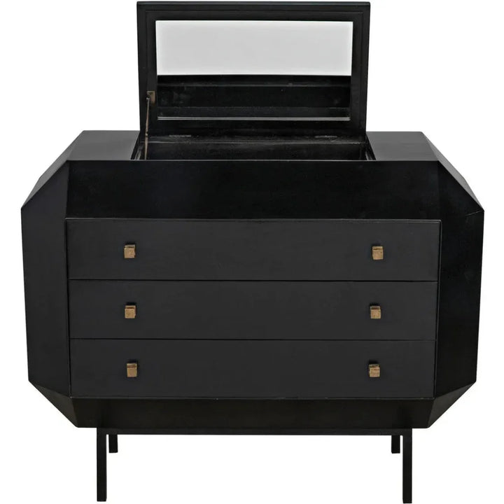 Rhiana Wood Black Dresser - LOOMLAN - Noir - Dressers