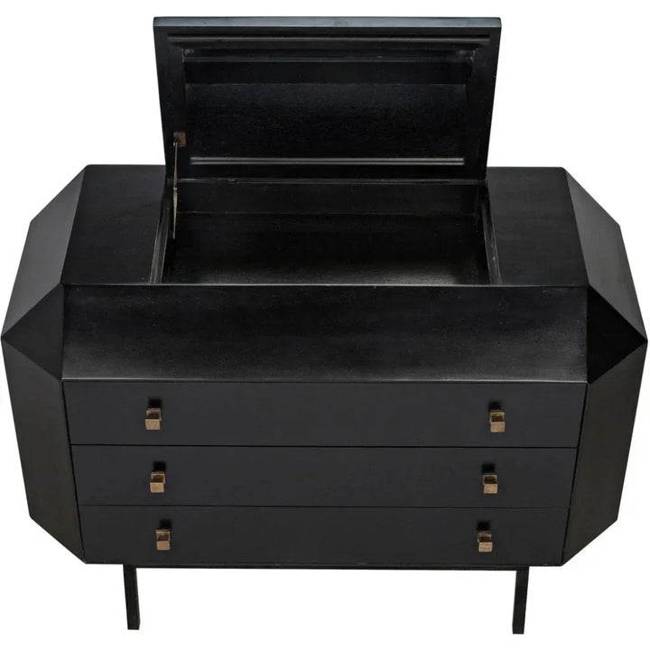 Rhiana Wood Black Dresser - LOOMLAN - Noir - Dressers