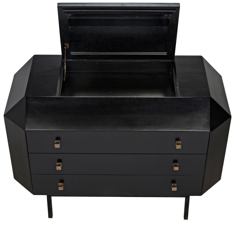 Rhiana Wood Black Dresser-Dressers-Noir-LOOMLAN