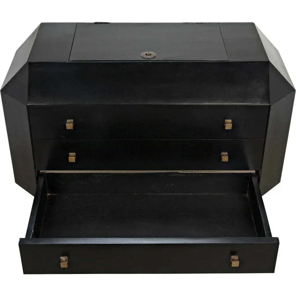 Rhiana Wood Black Dresser