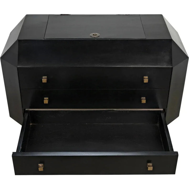 Rhiana Wood Black Dresser - LOOMLAN - Noir - Dressers